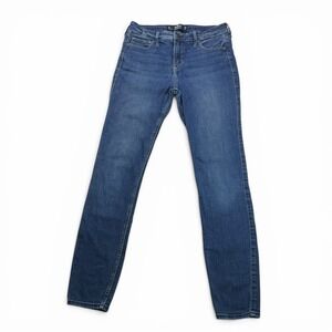 Hollister Blue Super Skinny Jeans Womens 9L W29 L30 Mid-Rise Soft Stretch Denim